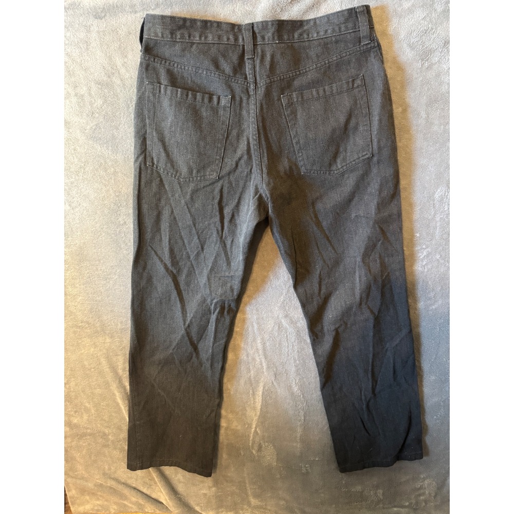 Kenneth Cole New York Mens Black Straight Leg 5-Pocket Pants 32x29 Cotton Blend - Picture 3 of 10